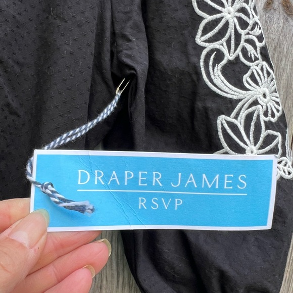 DRAPER JAMES RSVP Embroidered Puff Sleeve Tie Waist Dress Women’s XS NWT NEW - Picture 7 of 13